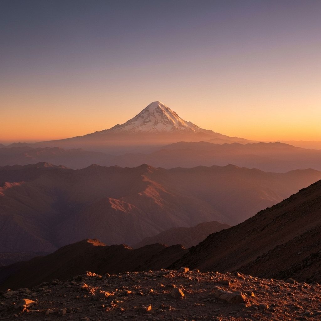 Sunrise from Mount Toubkal summit